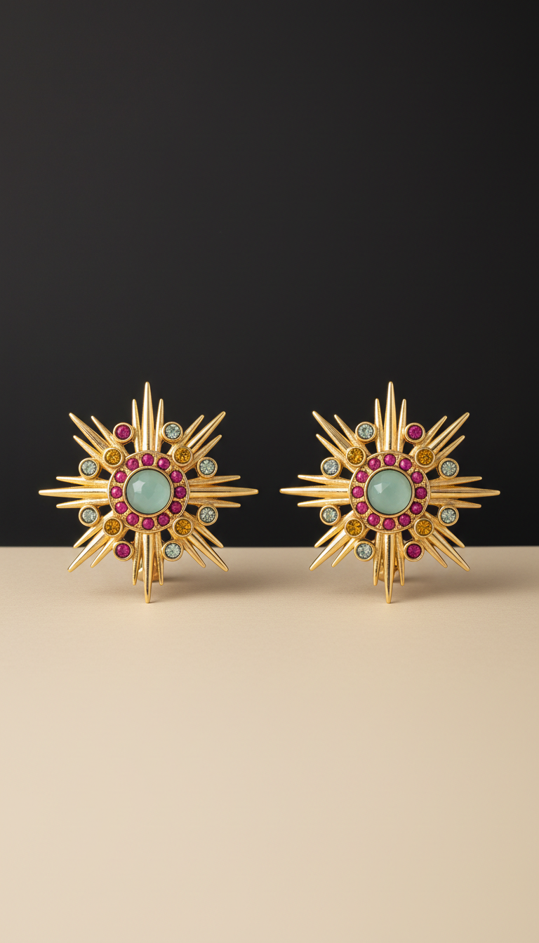 Witchlight Gold starburst earrings