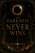 The Darkness Never Wins Wall Art, ACOTAR Quote Print, Sarah J Maas Inspired, Celestial Bookish Decor, Digital Download