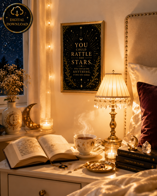 You Could Rattle the Stars, You Could Do Anything If Only You Dared | Fantasy Quote Wall Art Digital Download